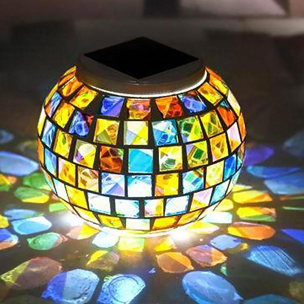 Mosaik LED-Gartenleuchte