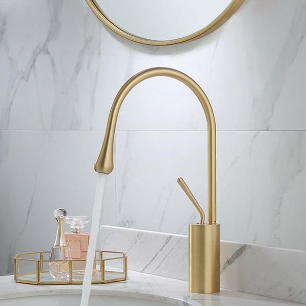 Raffeto - Messing-Schwanenhals-Badezimmerarmatur