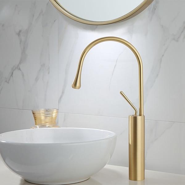 Raffeto - Messing-Schwanenhals-Badezimmerarmatur